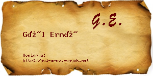 Gál Ernő névjegykártya